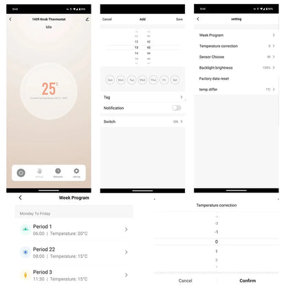 Smart Knob Thermostat - WiFi Controller for Floor Heating & Gas Boiler | Alexa Compatible - ZOOMNSTORE