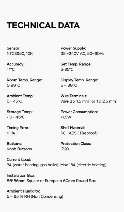 Smart Knob Thermostat - WiFi Controller for Floor Heating & Gas Boiler | Alexa Compatible - ZOOMNSTORE
