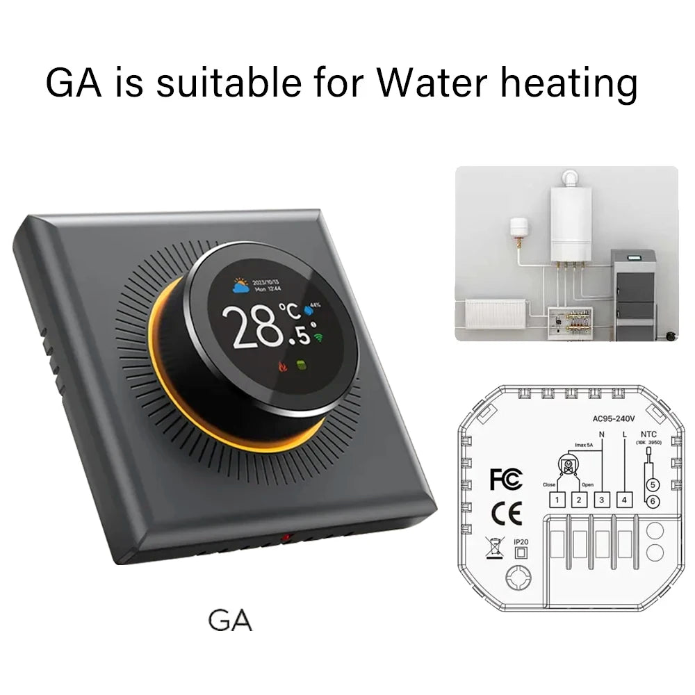 Smart Knob Thermostat - WiFi Controller for Floor Heating & Gas Boiler | Alexa Compatible - ZOOMNSTORE