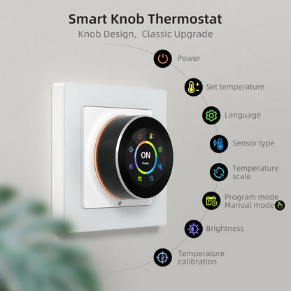 Smart Knob Thermostat – WiFi Temperature Controller for Water Heater & Gas Boiler - ZOOMNSTORE