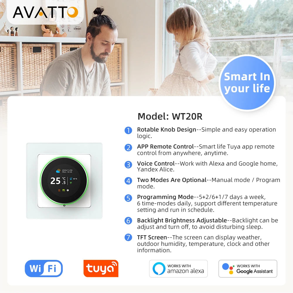 Smart Knob Thermostat – WiFi Temperature Controller for Water Heater & Gas Boiler - ZOOMNSTORE