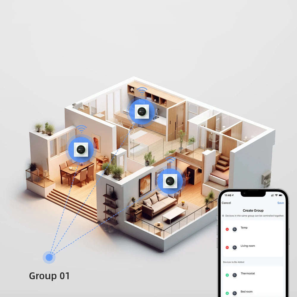 Smart Knob Thermostat – WiFi Temperature Controller for Water Heater & Gas Boiler - ZOOMNSTORE