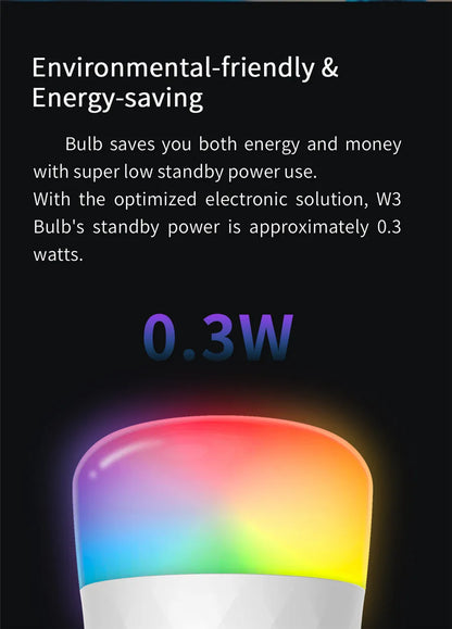Smart Led Bulb - WiFi Voice Control Dimmable E26/E27 Multicolor Light - ZOOMNSTORE