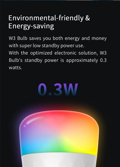 Smart Led Bulb - WiFi Voice Control Dimmable E26/E27 Multicolor Light - ZOOMNSTORE
