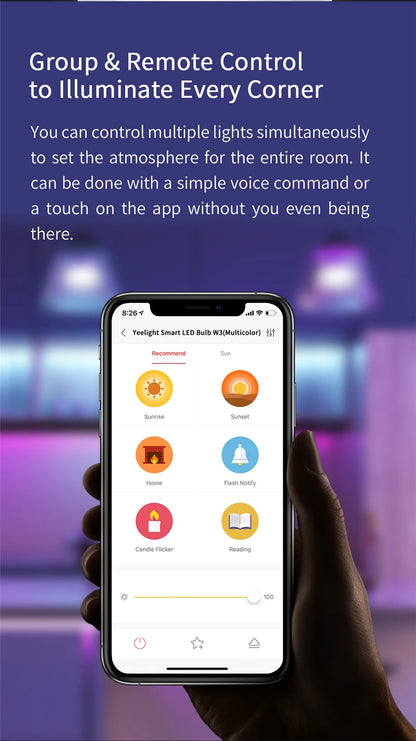 Smart Led Bulb - WiFi Voice Control Dimmable E26/E27 Multicolor Light - ZOOMNSTORE