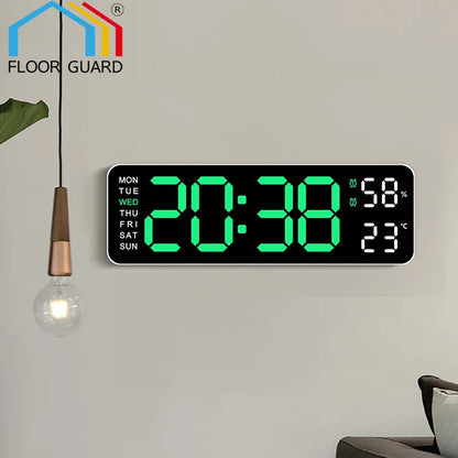 Smart Mute LED Clock - Modern Digital Wall Clock with Thermometer and Alarm - ZOOMNSTORE