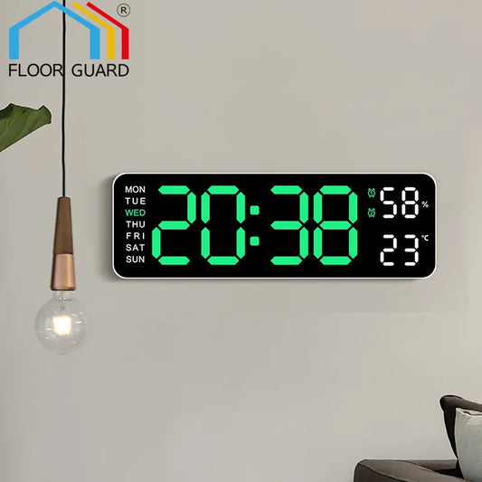 Smart Mute LED Clock - Modern Digital Wall Clock with Thermometer and Alarm - ZOOMNSTORE
