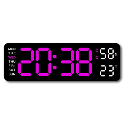 Smart Mute LED Clock - Modern Digital Wall Clock with Thermometer and Alarm - ZOOMNSTORE