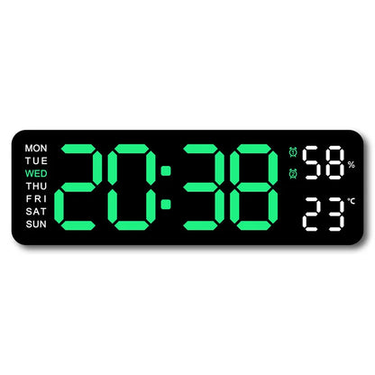 Smart Mute LED Clock - Modern Digital Wall Clock with Thermometer and Alarm - ZOOMNSTORE
