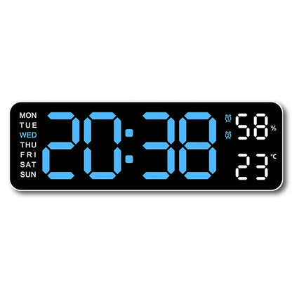 Smart Mute LED Clock - Modern Digital Wall Clock with Thermometer and Alarm - ZOOMNSTORE