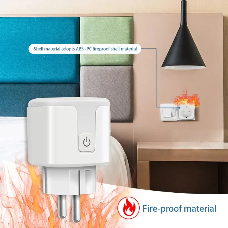 Smart Plug EU WiFi Socket 16A With Power Monitor - Voice Controlled, Alexa Compatible - ZOOMNSTORE