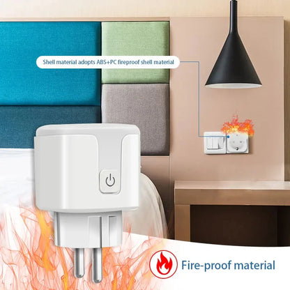 Smart Plug EU WiFi Socket 16A With Power Monitor - Voice Controlled, Alexa Compatible - ZOOMNSTORE