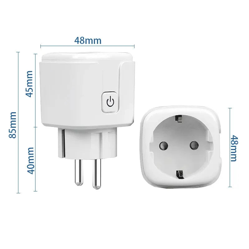 Smart Plug EU WiFi Socket 16A With Power Monitor - Voice Controlled, Alexa Compatible - ZOOMNSTORE