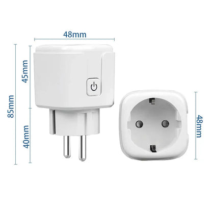 Smart Plug EU WiFi Socket 16A With Power Monitor - Voice Controlled, Alexa Compatible - ZOOMNSTORE