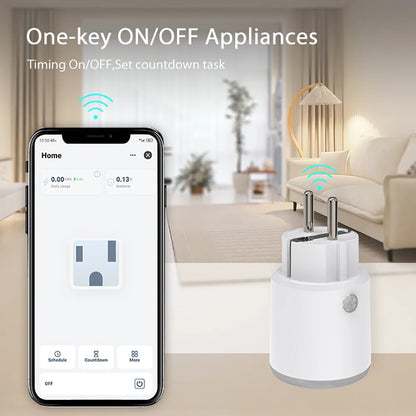 Smart Power Plug - WiFi 16A Power Meter EU Outlet | Remote Control, Alexa & HomeKit - ZOOMNSTORE