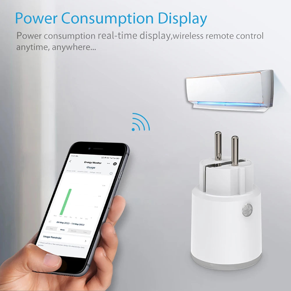 Smart Power Plug - WiFi 16A Power Meter EU Outlet | Remote Control, Alexa & HomeKit - ZOOMNSTORE