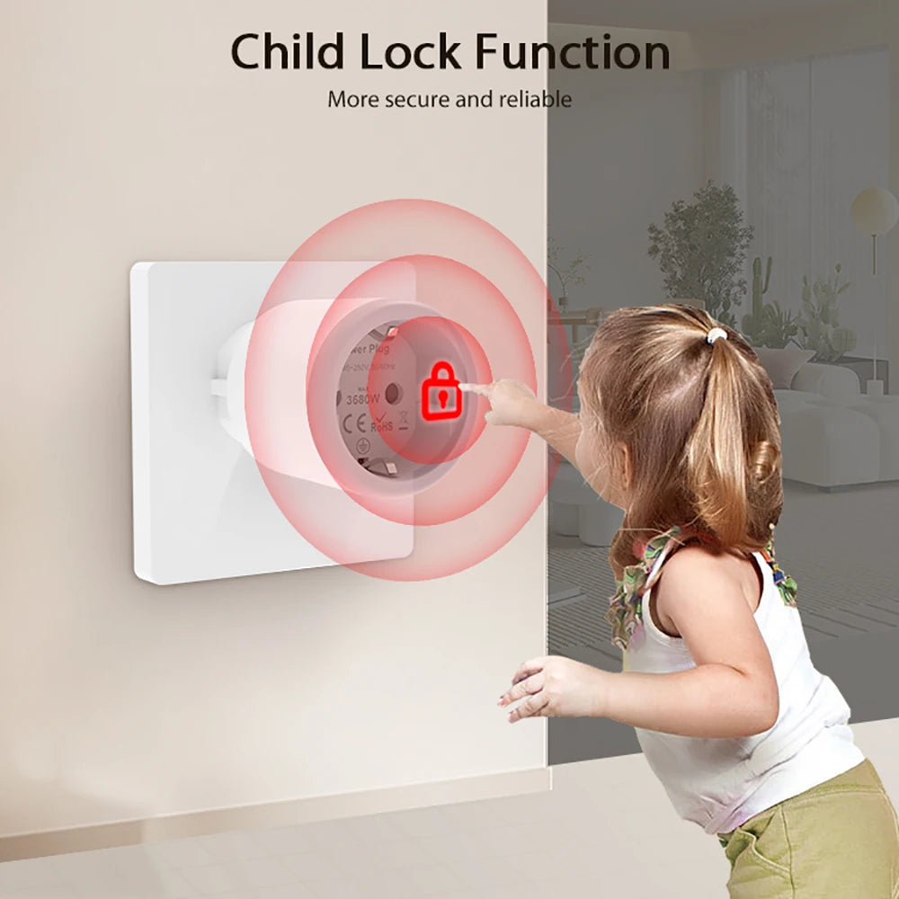 Smart Power Plug - WiFi 16A Power Meter EU Outlet | Remote Control, Alexa & HomeKit - ZOOMNSTORE