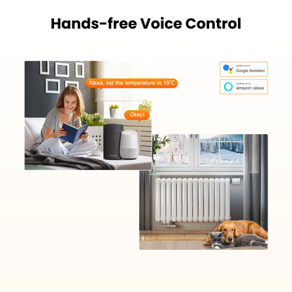 Smart Radiator Thermostat - ZigBee Thermostatic Radiator Valve with Alexa & Google Home - ZOOMNSTORE