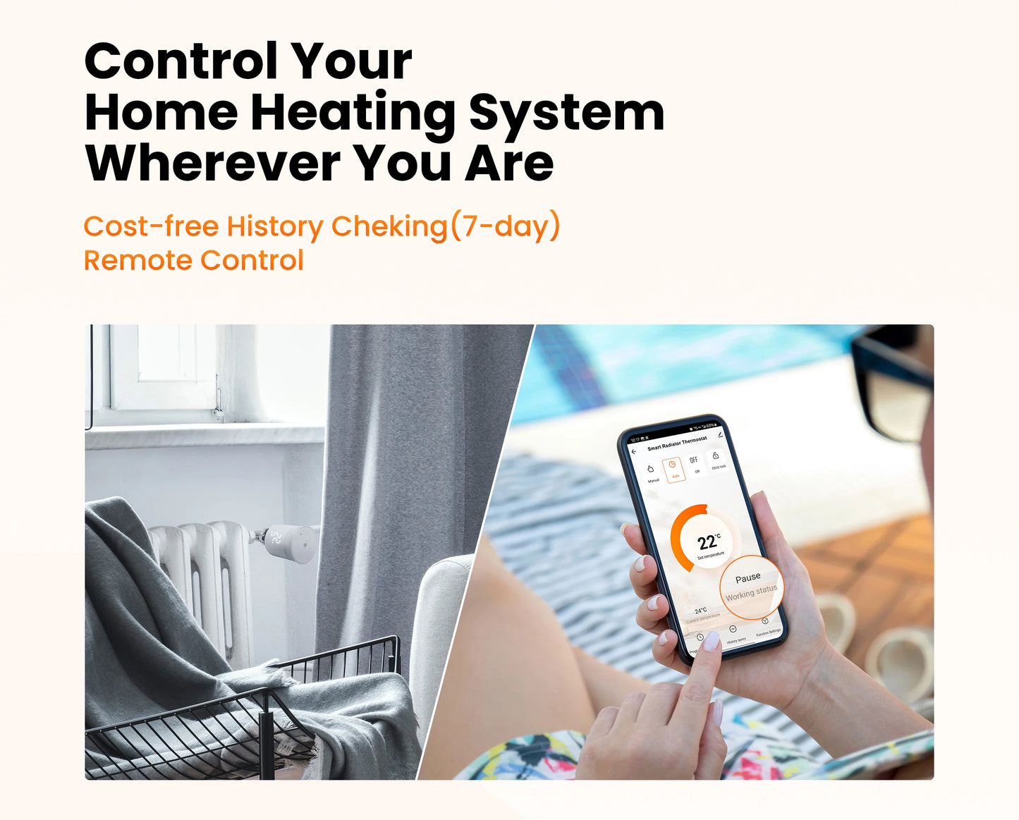 Smart Radiator Thermostat - ZigBee Thermostatic Radiator Valve with Alexa & Google Home - ZOOMNSTORE