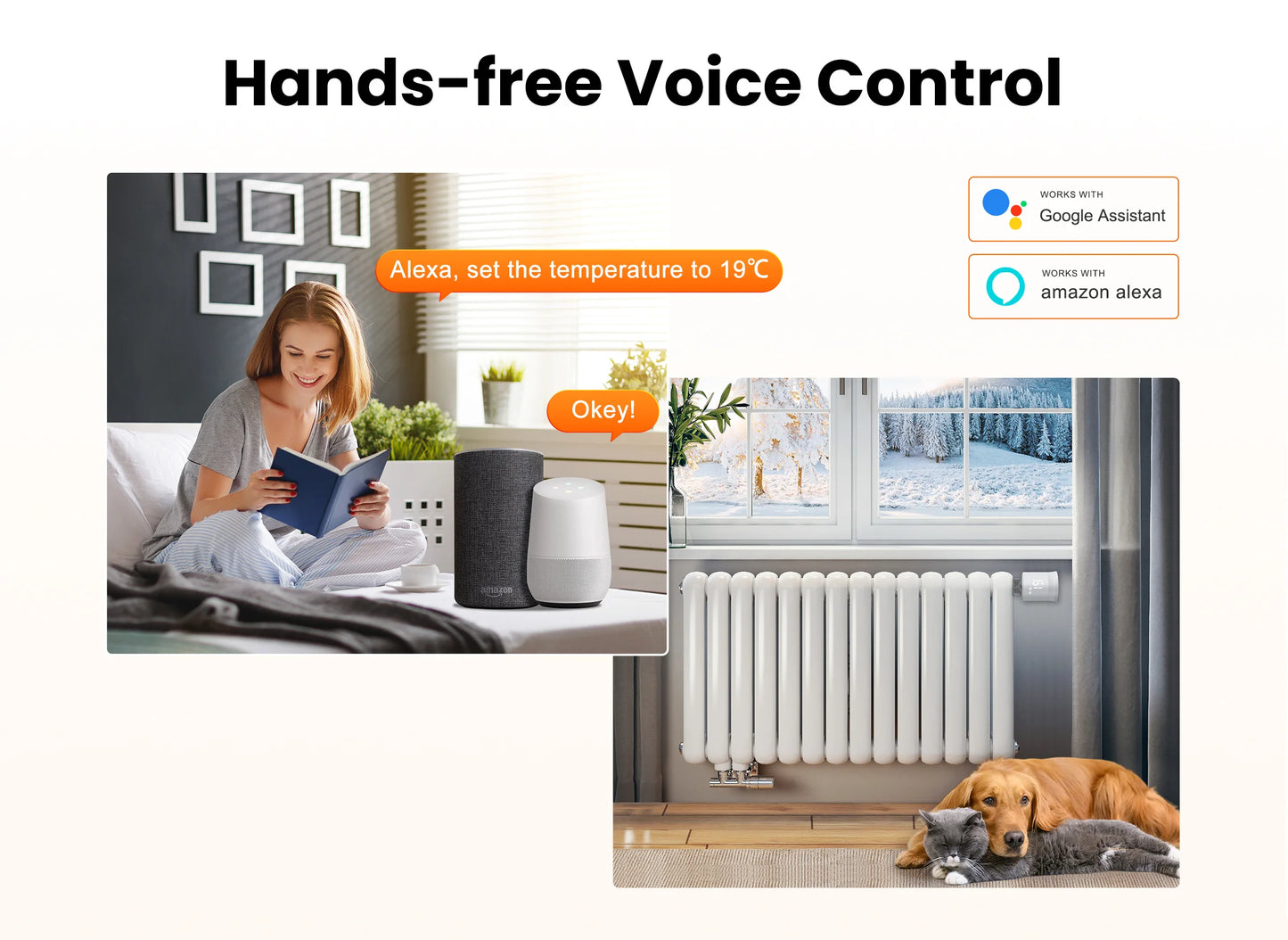 Smart Radiator Thermostat - ZigBee Thermostatic Radiator Valve with Alexa & Google Home - ZOOMNSTORE