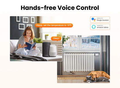 Smart Radiator Thermostat - ZigBee Thermostatic Radiator Valve with Alexa & Google Home - ZOOMNSTORE