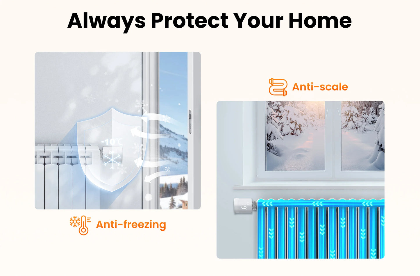 Smart Radiator Thermostat - ZigBee Thermostatic Radiator Valve with Alexa & Google Home - ZOOMNSTORE