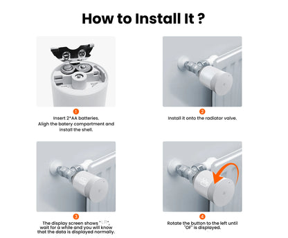 Smart Radiator Thermostat - ZigBee Thermostatic Radiator Valve with Alexa & Google Home - ZOOMNSTORE