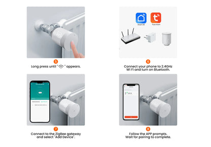 Smart Radiator Thermostat - ZigBee Thermostatic Radiator Valve with Alexa & Google Home - ZOOMNSTORE