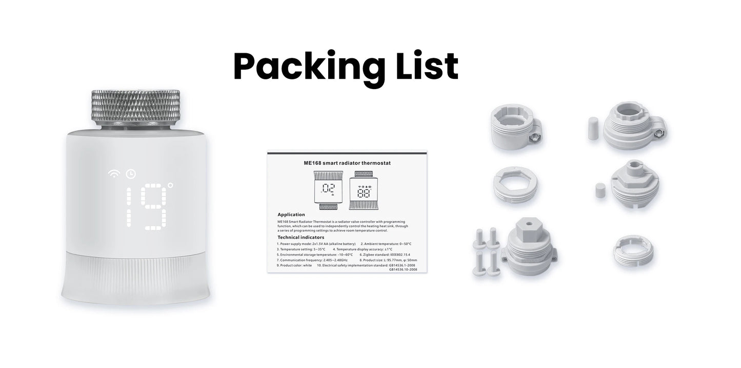 Smart Radiator Thermostat - ZigBee Thermostatic Radiator Valve with Alexa & Google Home - ZOOMNSTORE