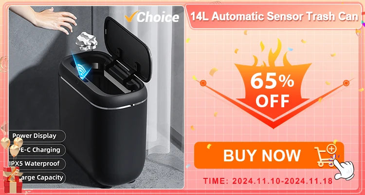 Smart Sensor Trash Can - 20L Automatic Wastebin with Type-C Recharge for Kitchen  Bathroom - ZOOMNSTORE