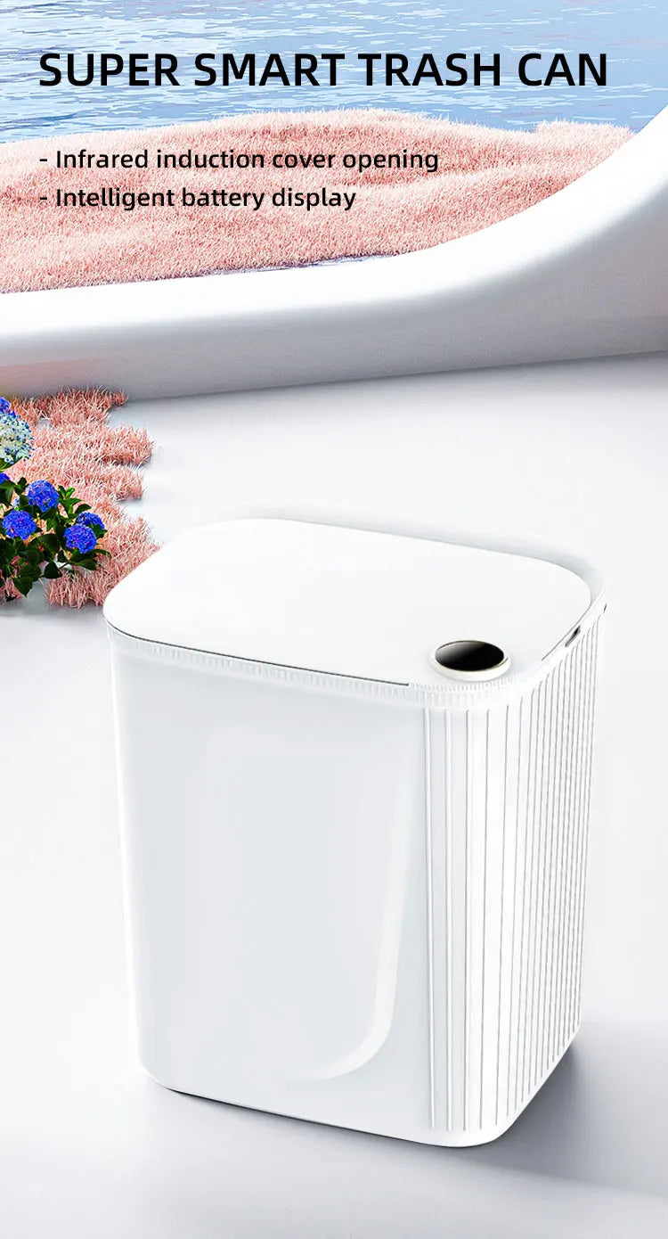 Smart Sensor Trash Can - 20L Automatic Wastebin with Type-C Recharge for Kitchen  Bathroom - ZOOMNSTORE