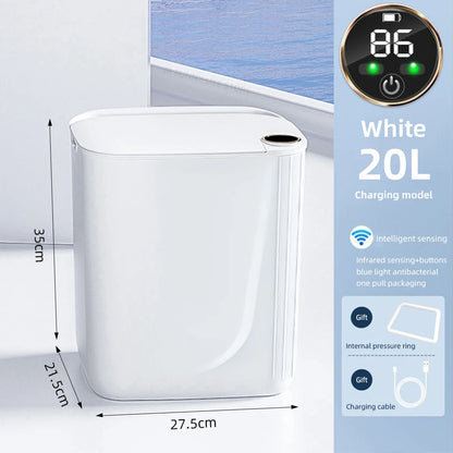 Smart Sensor Trash Can - 20L Automatic Wastebin with Type-C Recharge for Kitchen  Bathroom - ZOOMNSTORE