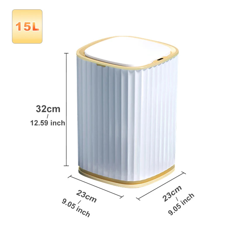 Smart Home Automatic Sensor Trash Can - Waterproof Kitchen Bathroom Wastebasket - ZOOMNSTORE