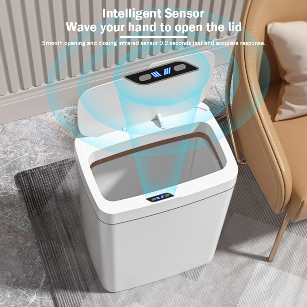 Smart Sensor Touchless Trash Can - Waterproof Electric Garbage Bin for Kitchen  Bathroom - ZOOMNSTORE
