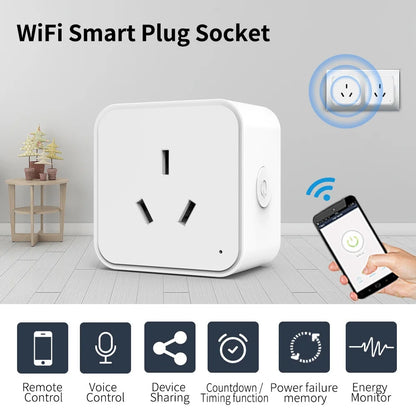 Smart Socket AU Plug - Wireless Zigbee & WiFi Remote Control Outlet with Timing - ZOOMNSTORE