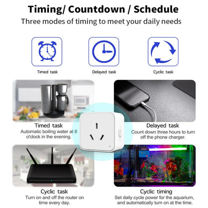 Smart Socket AU Plug - Wireless Zigbee & WiFi Remote Control Outlet with Timing - ZOOMNSTORE