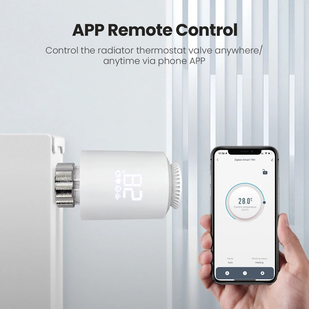 Smart Thermostatic Radiator Valve | Alexa Compatible TRV, Child Lock & Weekly Schedule Function - ZOOMNSTORE