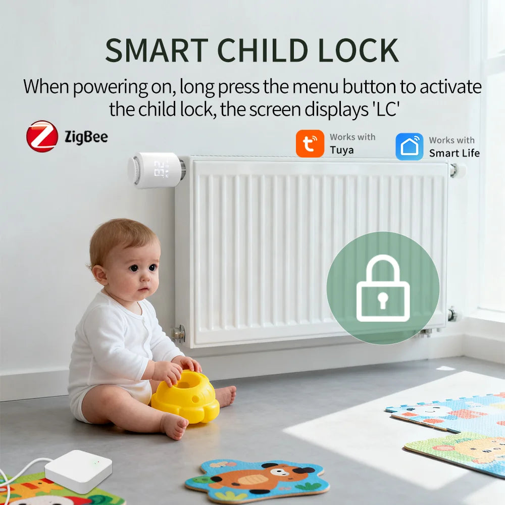Smart Thermostatic Radiator Valve | Alexa Compatible TRV, Child Lock & Weekly Schedule Function - ZOOMNSTORE