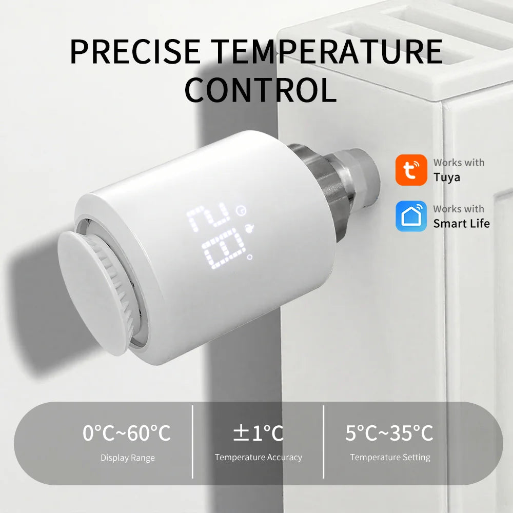 Smart Thermostatic Radiator Valve | Alexa Compatible TRV, Child Lock & Weekly Schedule Function - ZOOMNSTORE