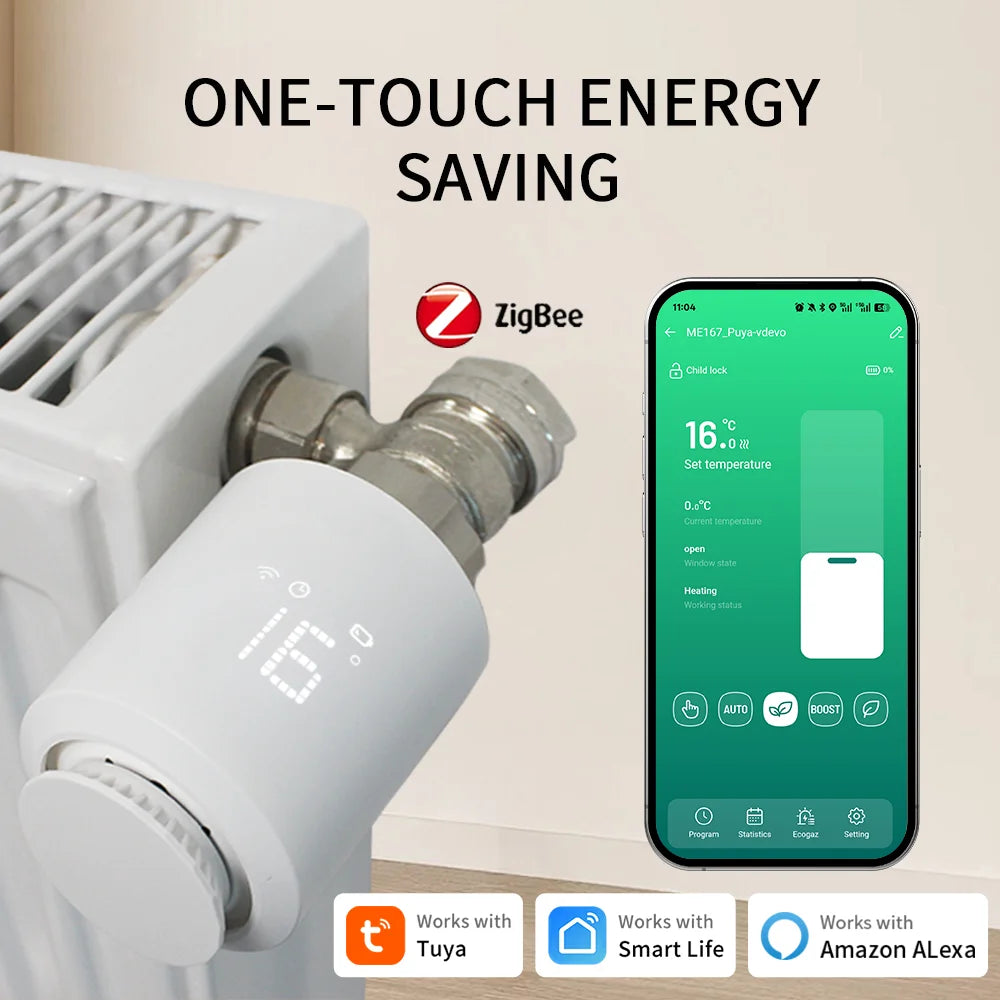 Smart Thermostatic Radiator Valve | Alexa Compatible TRV, Child Lock & Weekly Schedule Function - ZOOMNSTORE