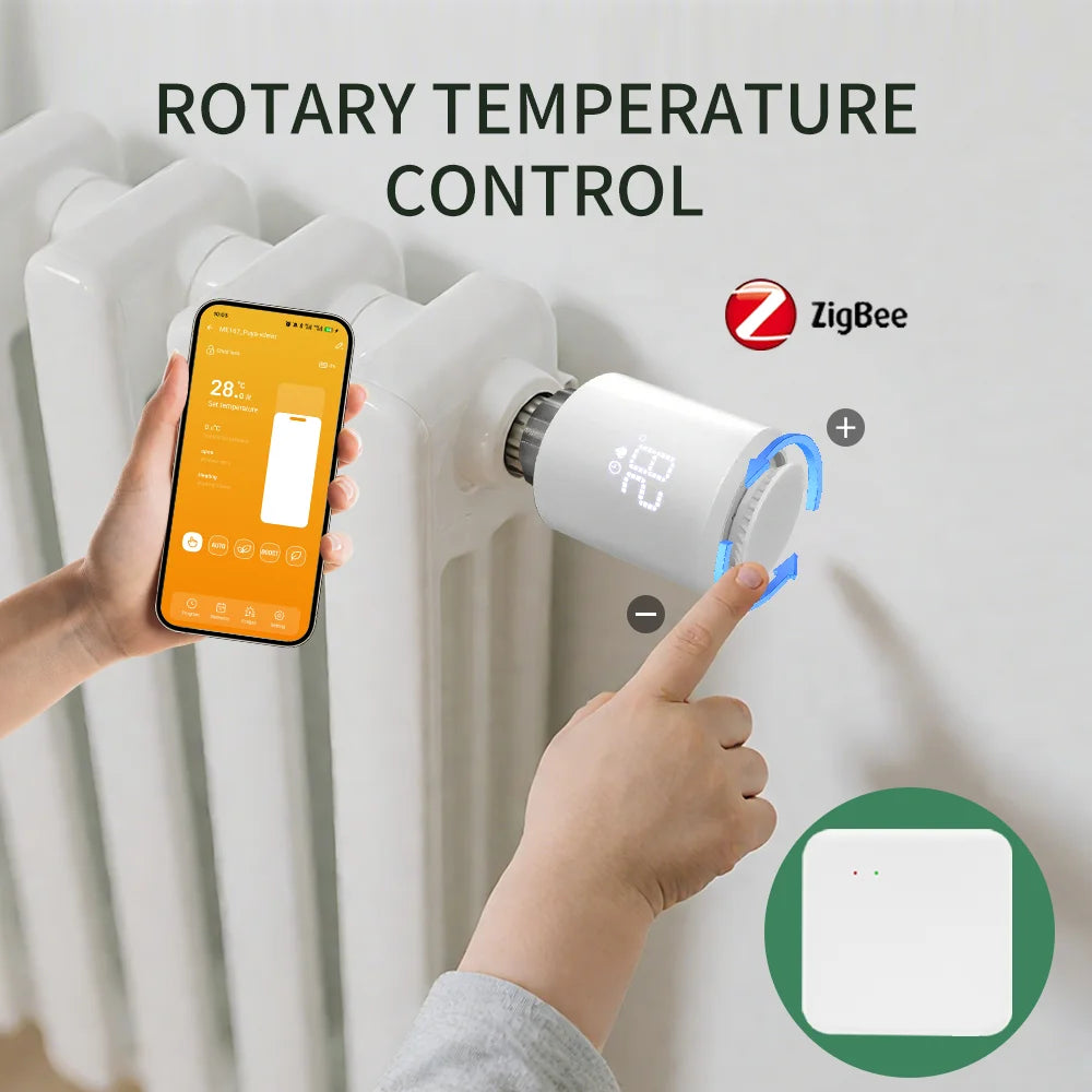 Smart Thermostatic Radiator Valve | Alexa Compatible TRV, Child Lock & Weekly Schedule Function - ZOOMNSTORE