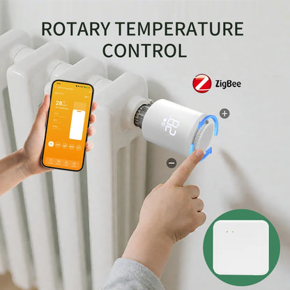 Smart Thermostatic Radiator Valve | Alexa Compatible TRV, Child Lock & Weekly Schedule Function - ZOOMNSTORE