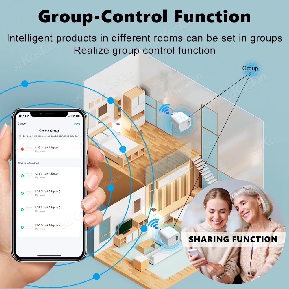 Smart USB Adapter - WiFi Zigbee USB Plug with Timer | Voice Controlled & Alexa Compatible - ZOOMNSTORE