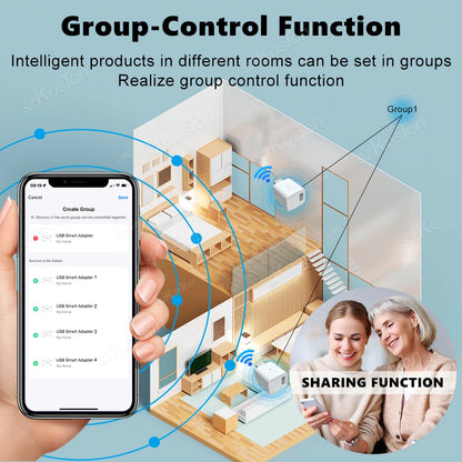 Smart USB Adapter - WiFi Zigbee USB Plug with Timer | Voice Controlled & Alexa Compatible - ZOOMNSTORE