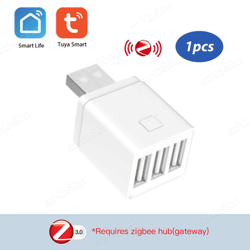 Smart USB Adapter - WiFi Zigbee USB Plug with Timer | Voice Controlled & Alexa Compatible - ZOOMNSTORE