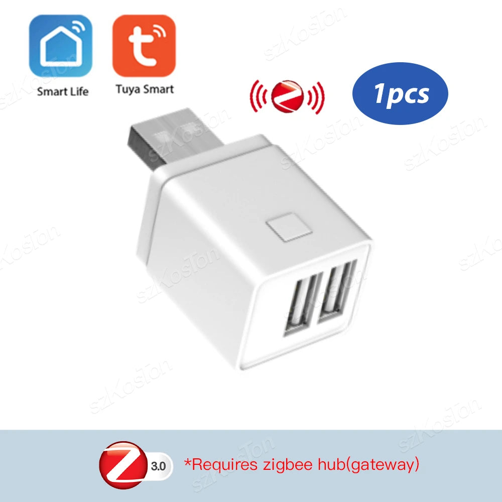 Smart USB Adapter - WiFi Zigbee USB Plug with Timer | Voice Controlled & Alexa Compatible - ZOOMNSTORE