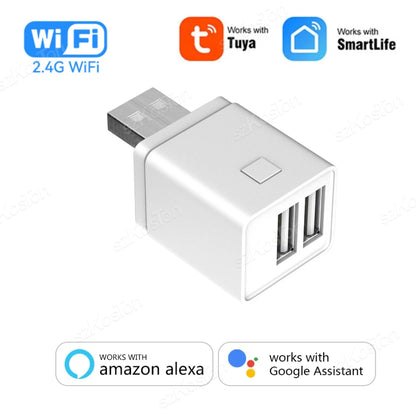 Smart USB Adapter - WiFi Zigbee USB Plug with Timer | Voice Controlled & Alexa Compatible - ZOOMNSTORE