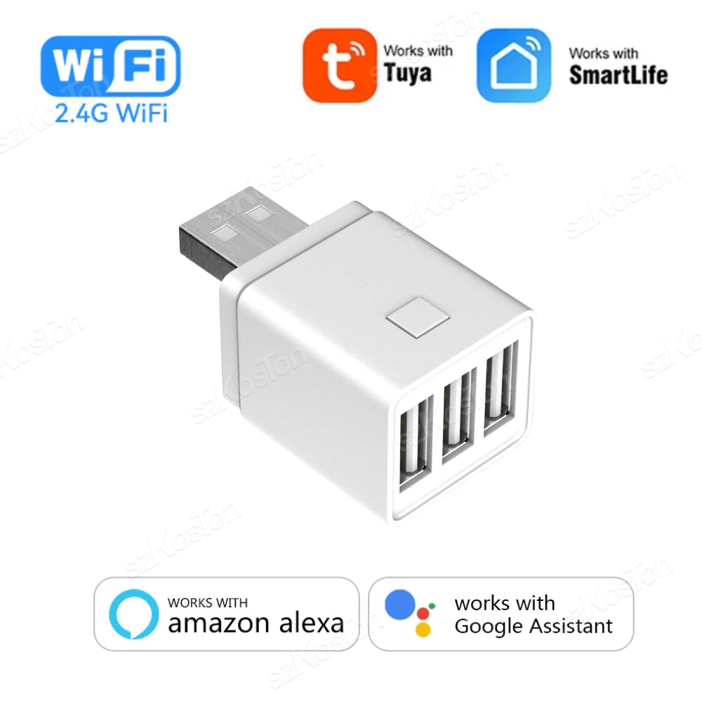 Smart USB Adapter - WiFi Zigbee USB Plug with Timer | Voice Controlled & Alexa Compatible - ZOOMNSTORE