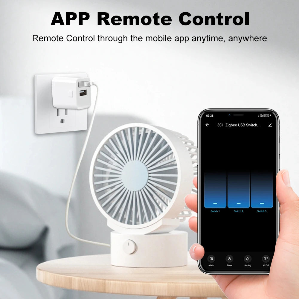 Smart USB Adaptor WiFi Zigbee Mini USB Charger With Voice Control & Timer - ZOOMNSTORE