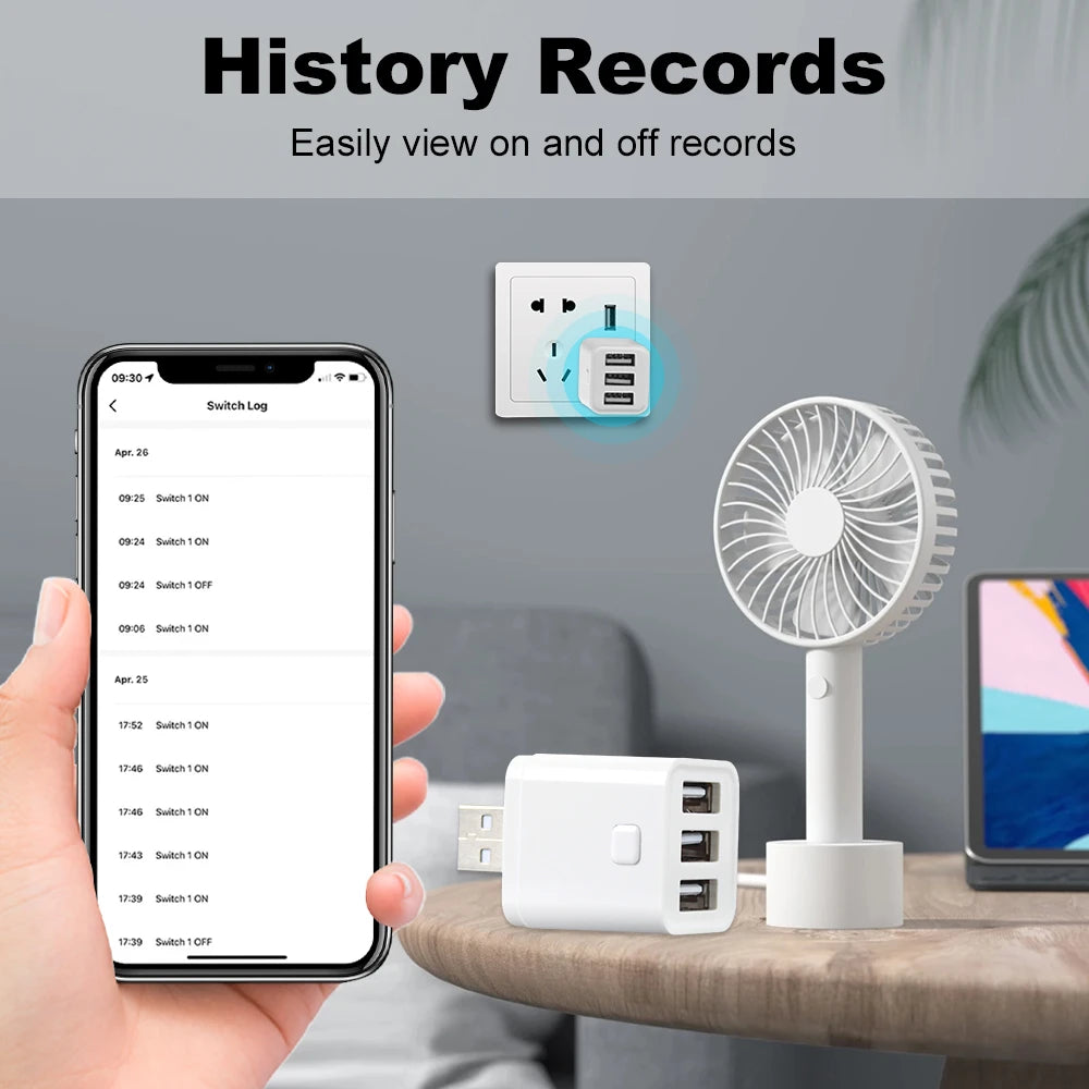 Smart USB Adaptor WiFi Zigbee Mini USB Charger With Voice Control & Timer - ZOOMNSTORE